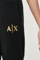 czarny Armani Exchange spodnie dresowe bawełniane