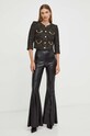 Elisabetta Franchi pantaloni PA04037E2 negru AW23
