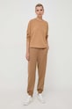 Штаны с примесью шерсти Weekend Max Mara 2357860333600 бежевый AW23