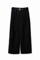 Desigual spodnie 23WWPW24 WOMAN WOVEN LONG TROUSERS 23WWPW24 czarny