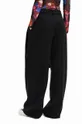 Hlače Desigual 23WWPW24 WOMAN WOVEN LONG TROUSERS crna