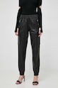 Notes du Nord pantaloni de piele 13288 negru AW23