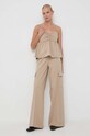 Oblačila Hlače Notes du Nord Inessa 13344 bež