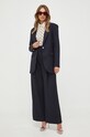 Custommade spodnie wełniane 999495549 granatowy AW23