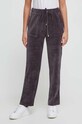 Hlače iz rebrastega žameta Pepe Jeans PL211675.975 siva AW23