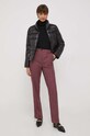 United Colors of Benetton spodnie z domieszką wełny 40DWDF04F.905 różowy AW23