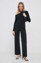 Παντελόνι Sisley 4ZY7LF03L.100 μαύρο AW23