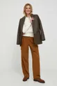 Sisley spodnie brązowy