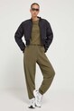 HUGO spodnie dresowe bawełniane 50500460 zielony AW23