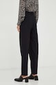 Odzież BA&SH spodnie z domieszką wełny 1H23JUST czarny