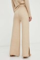 Odzież Patrizia Pepe spodnie z domieszką wełny 2P1506.K139 beżowy