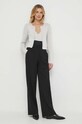 Calvin Klein pantaloni din lana K20K205973 negru AW23