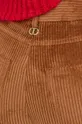 brązowy Twinset spodnie sztruksowe