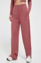 Бавовняні спортивні штани Reebok Classic рожевий