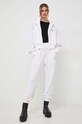 Miss Sixty spodnie dresowe wełniane 6T3PJ3910000 beżowy AW23