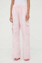 Stine Goya pantaloni de bumbac Fatuna roz SG5143
