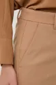 brązowy Marella spodnie z domieszką wełny