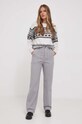 United Colors of Benetton pantaloni de bumbac 41ACDE01H.16K gri AW23