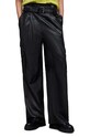 AllSaints pantaloni de piele Harlyn drept negru WL051Z