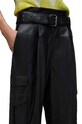 AllSaints pantaloni de piele Harlyn WL051Z negru AW23