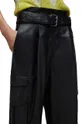 Kožne hlače AllSaints Harlyn crna