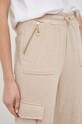 MICHAEL Michael Kors spodnie dresowe bawełniane beżowy MR430L24MY