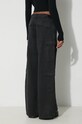 Clothing Heron Preston linen blend trousers Vintage Wash Canvas Cargo HWCF008F23FAB0011000 black