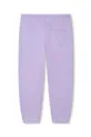 Дитячі бавовняні штани HUGO фіолетовий