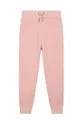 рожевий Дитячі бавовняні штани Michael Kors Для дівчаток