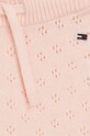 Dziewczynka Tommy Hilfiger spodnie dresowe bawełniane niemowlęce KN0KN01658.9BYX różowy