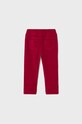 Mayoral pantaloni din catifea pentru copii 514.4D.Baby.9BYX rosu AW23