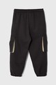 Sisley pantaloni de trening pentru copii 30UNXF017.G.SEASONAL negru AW23