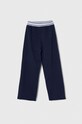 Dievča Detské bavlnené tepláky Sisley 3J68XF00Z.G.SEASONAL tmavomodrá