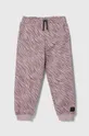 Детские хлопковые штаны Sisley розовый