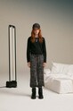 Sisley pantaloni de trening din bumbac pentru copii bumbac negru 3NTDXF00Y.G.SEASONAL