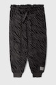 Sisley pantaloni de trening din bumbac pentru copii 3NTDXF00Y.G.SEASONAL negru AW23