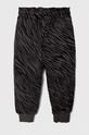 Fete Sisley pantaloni de trening din bumbac pentru copii 3NTDXF00Y.G.SEASONAL negru