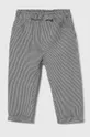 sivá Detské bavlnené nohavičky United Colors of Benetton Dievčenský