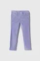 vijolična Otroške hlače United Colors of Benetton Dekliški