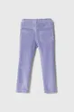 United Colors of Benetton spodnie dziecięce fioletowy