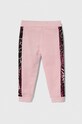 Guess spodnie dresowe bawełniane dziecięce K3BQ11.KAX73.9BYX różowy AW23