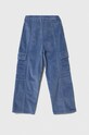 United Colors of Benetton pantaloni din catifea pentru copii 46E6CF028.G.SEASONAL albastru AW23