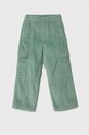 United Colors of Benetton pantaloni din catifea pentru copii bumbac verde 46E6CF028.G.SEASONAL