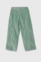 United Colors of Benetton pantaloni din catifea pentru copii 46E6CF028.G.SEASONAL verde AW23