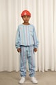 Mini Rodini spodnie dresowe bawełniane dziecięce wzorzyste niebieski 2363012260
