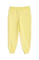 Дитячі бавовняні штани Mini Rodini жовтий