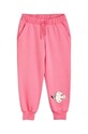 Παιδικό βαμβακερό παντελόνι Mini Rodini Mini Rodini x Wrangler απλικέ ροζ 2383010728