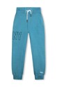 Detské bavlnené tepláky Dkny bavlna tyrkysová D54000.162.174