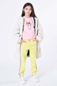 Karl Lagerfeld pantaloni de trening pentru copii tricotaj galben Z14218.162.174