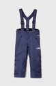 The North Face spodnie narciarskie SNOWQUEST SUSPENDER PANT tkanina niebieski NF0A8556